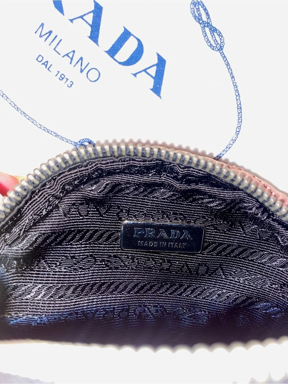 PRADA MINI CIRCLE QUILTED BAG/WRISTLET